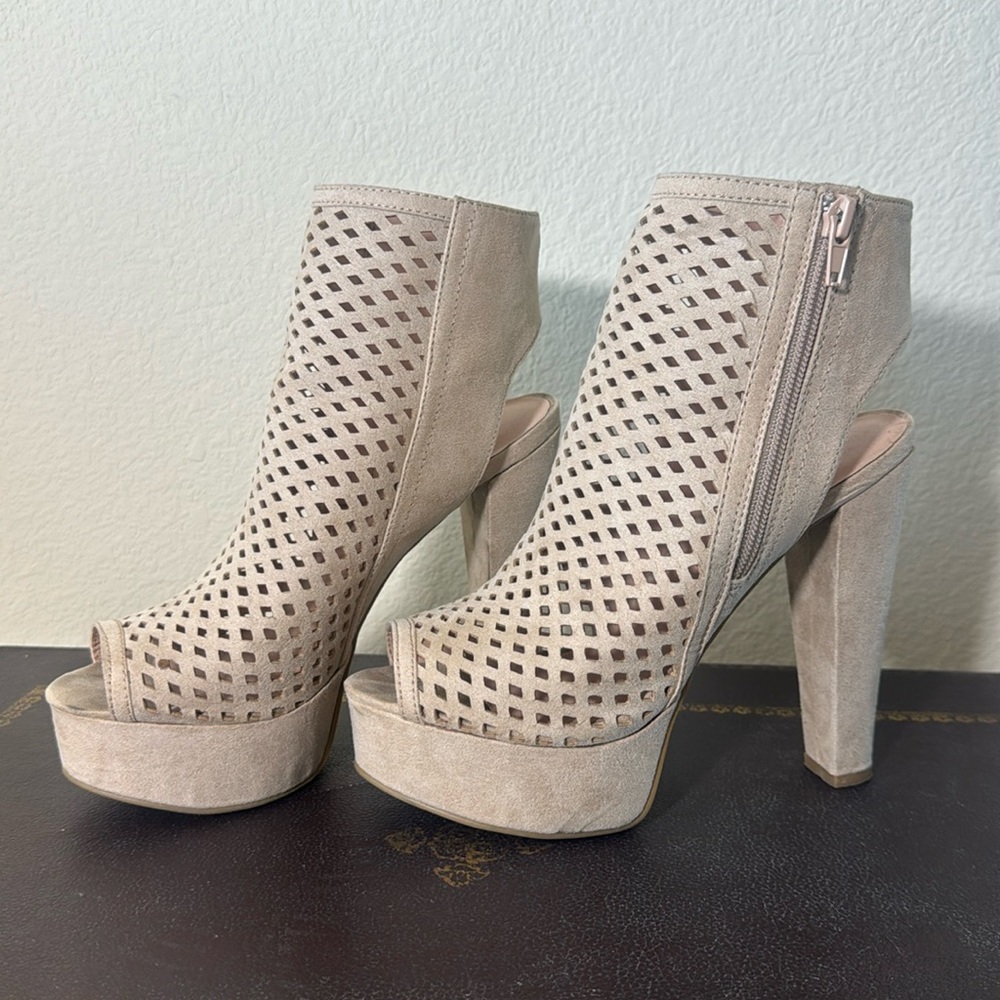 Charlotte Russe Caged Peep Toe Heels